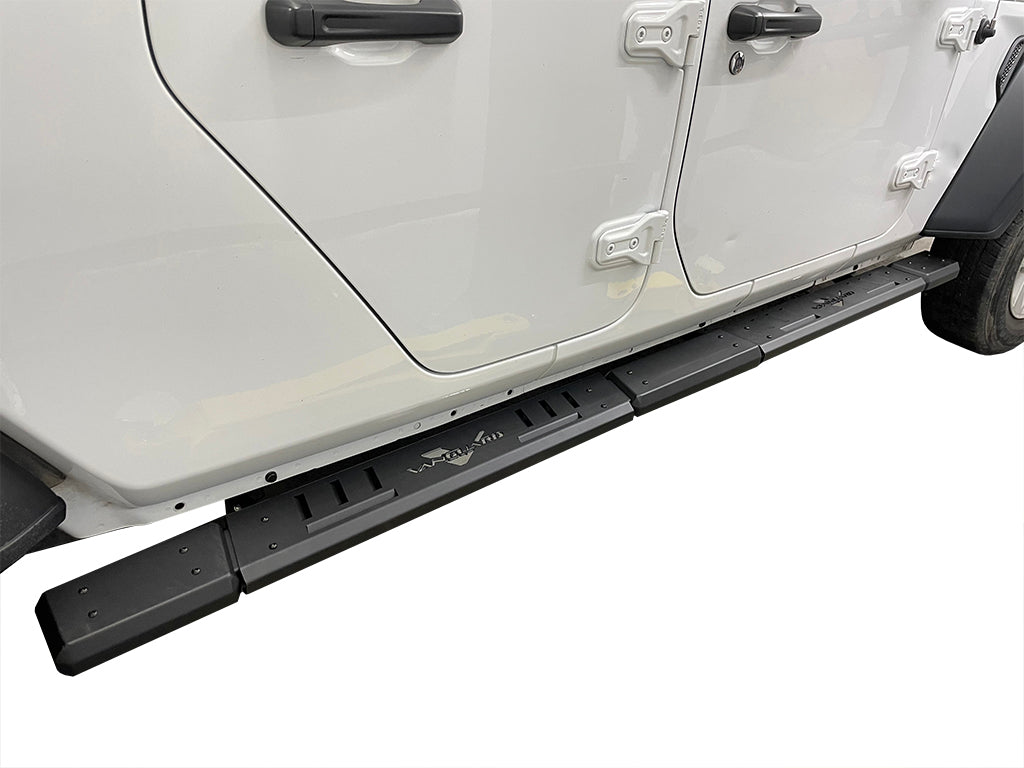 Vanguard Black Powdercoat Side Steps & Running Boards Side Steps Running Board for 2020-2024 jeep gladiator
