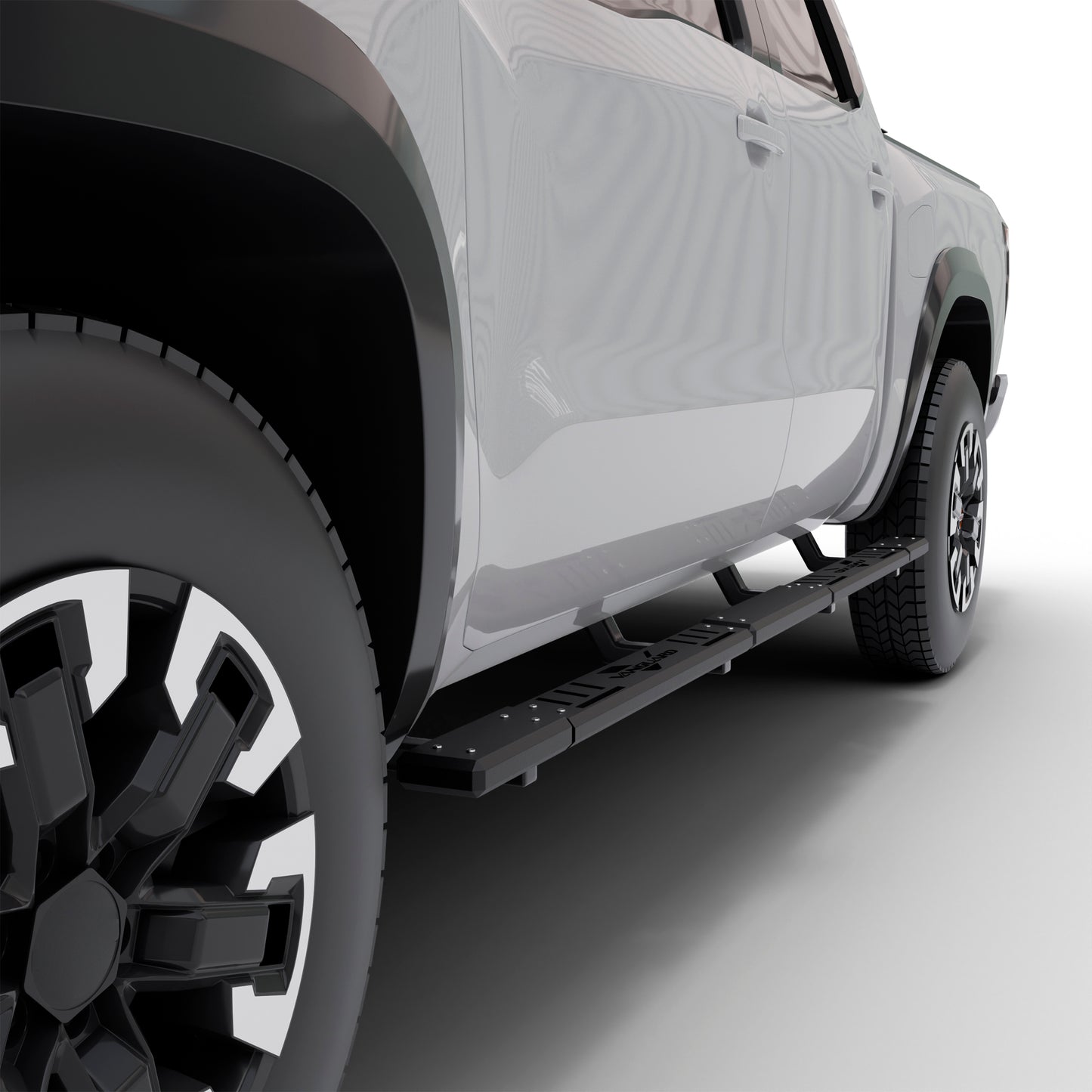 Vanguard Black Powdercoat Side Steps & Running Boards Side Steps Running Board for 2005-2024 nissan frontier
