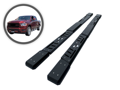 Vanguard Black Powdercoat Side Steps & Running Boards Side Steps Running Board for 2015-2024 ford f-150 nan