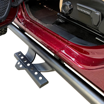 Vanguard Black Powdercoat Side Steps & Running Boards Side Steps Running Board for 2018-2025 jeep wrangler