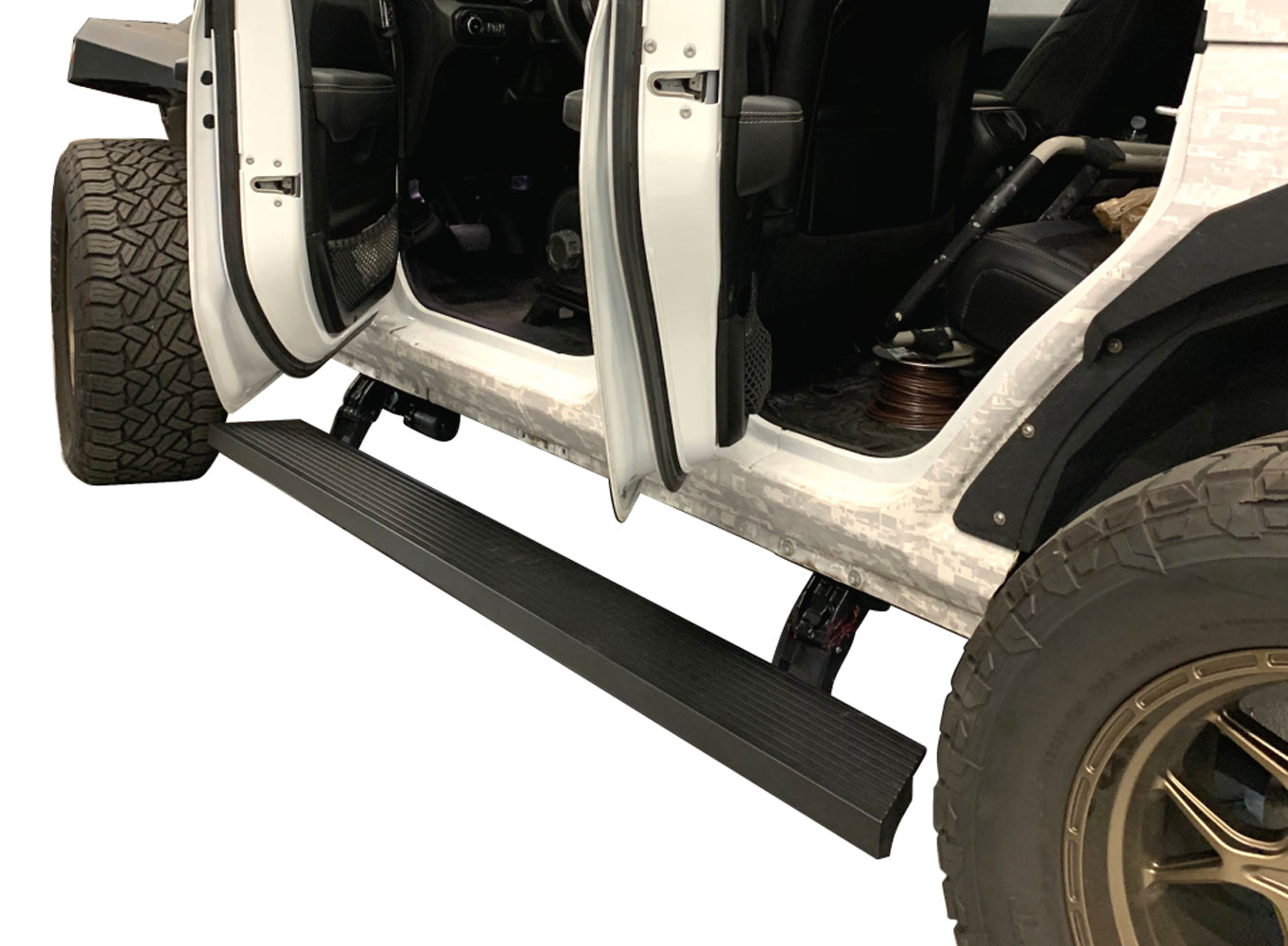 Vanguard Black Side Steps & Running Boards Side Steps Running Board for 2018-2025 jeep wrangler