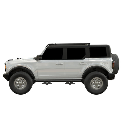 Vanguard Black Powdercoat Side Steps & Running Boards Side Steps Running Board for 2021-2024 ford bronco