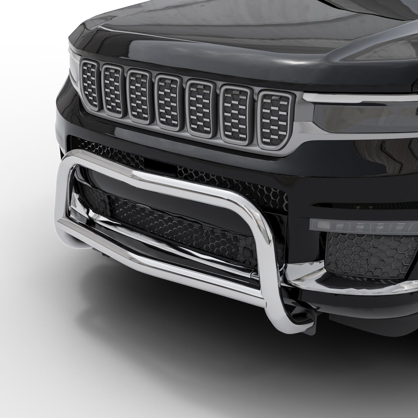 Vanguard Stainless Steel Front Guards Bull Bars Bumper Guard for 2021-2024 jeep grand cherokee l