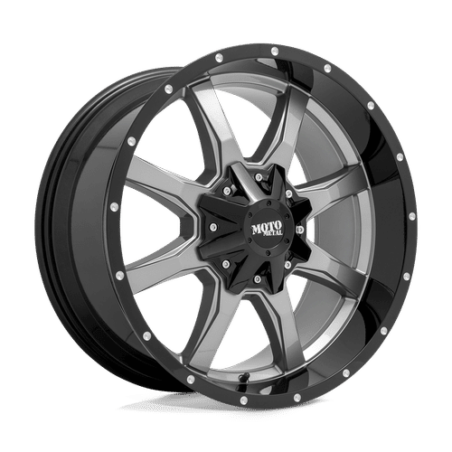 Moto Metal MO970 GLOSS GRAY CENTER GLOSS BLACK LIP 16x7 5x160 Wheels | Offset: 42 | Backspace: 5.65 | Bore: 65.07
