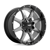 Moto Metal MO970 GLOSS GRAY CENTER GLOSS BLACK LIP 20x10 8x170 Wheels | Offset: -24 | Backspace: 4.56 | Bore: 125.1