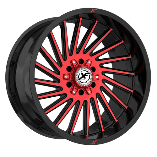 XF OFFROAD XF-239 Black Machined Red 20x10 5x127/5x139.7 Wheels | Offset: -12 | Backspace: nan | Bore: 78.1