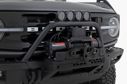 Safari Bar | 3.5" Round LED (Quad) | Black | Amber DRL | OE Modular Steel | Ford Bronco 4WD (21-23)