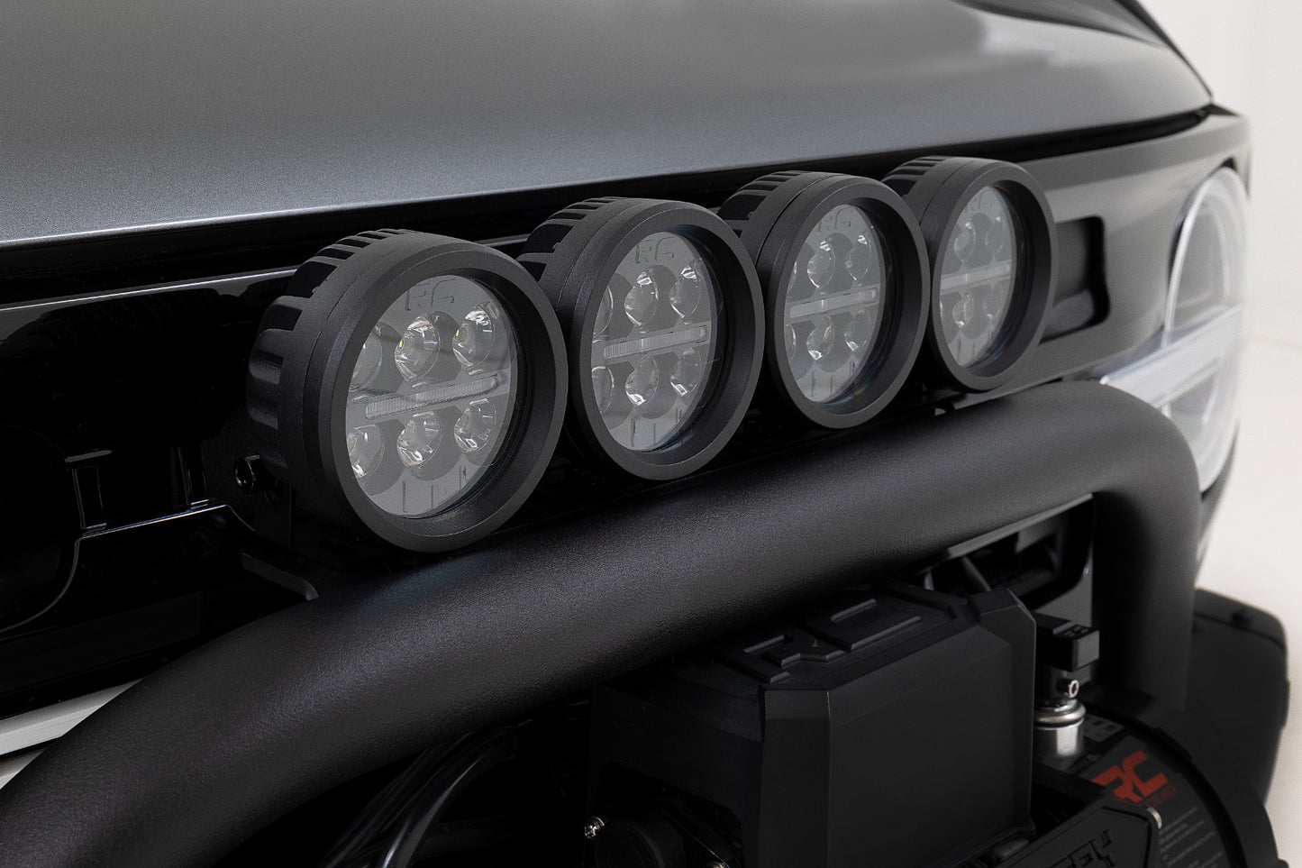 Safari Bar | 3.5" Round LED (Pair) | Black | Amber DRL | OE Modular Steel | Ford Bronco 4WD (21-23)