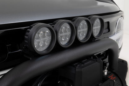 Safari Bar | 3.5" Round LED (Quad) | Black | Amber DRL | OE Modular Steel | Ford Bronco 4WD (21-23)