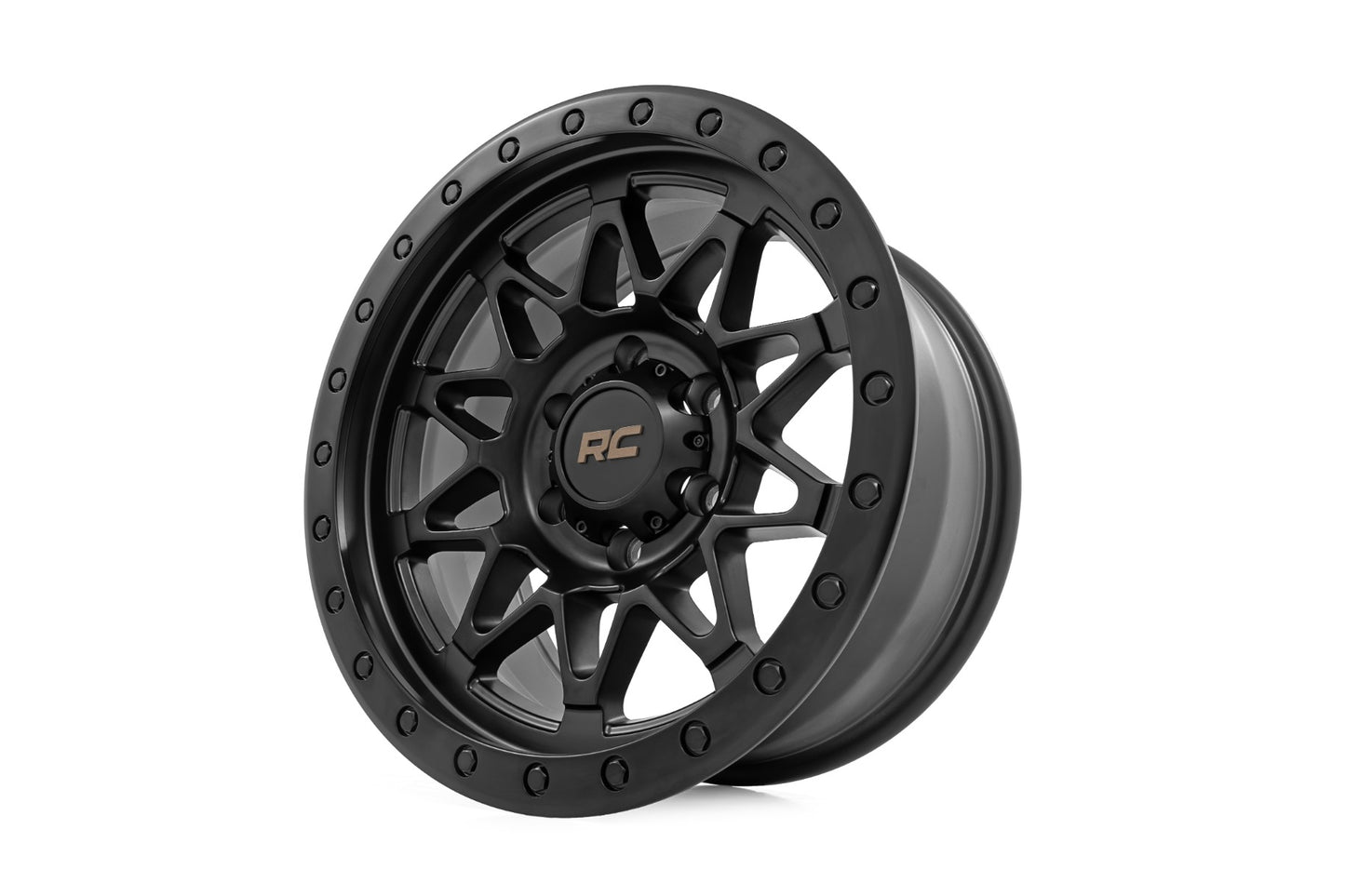Rough Country 78 Series Wheel | Simulated Beadlock | Black | 18x9 | 6x135 | -12mm