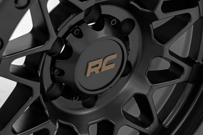 Rough Country 78 Series Wheel | Simulated Beadlock | Black | 18x9 | 5x5.5 | -12mm