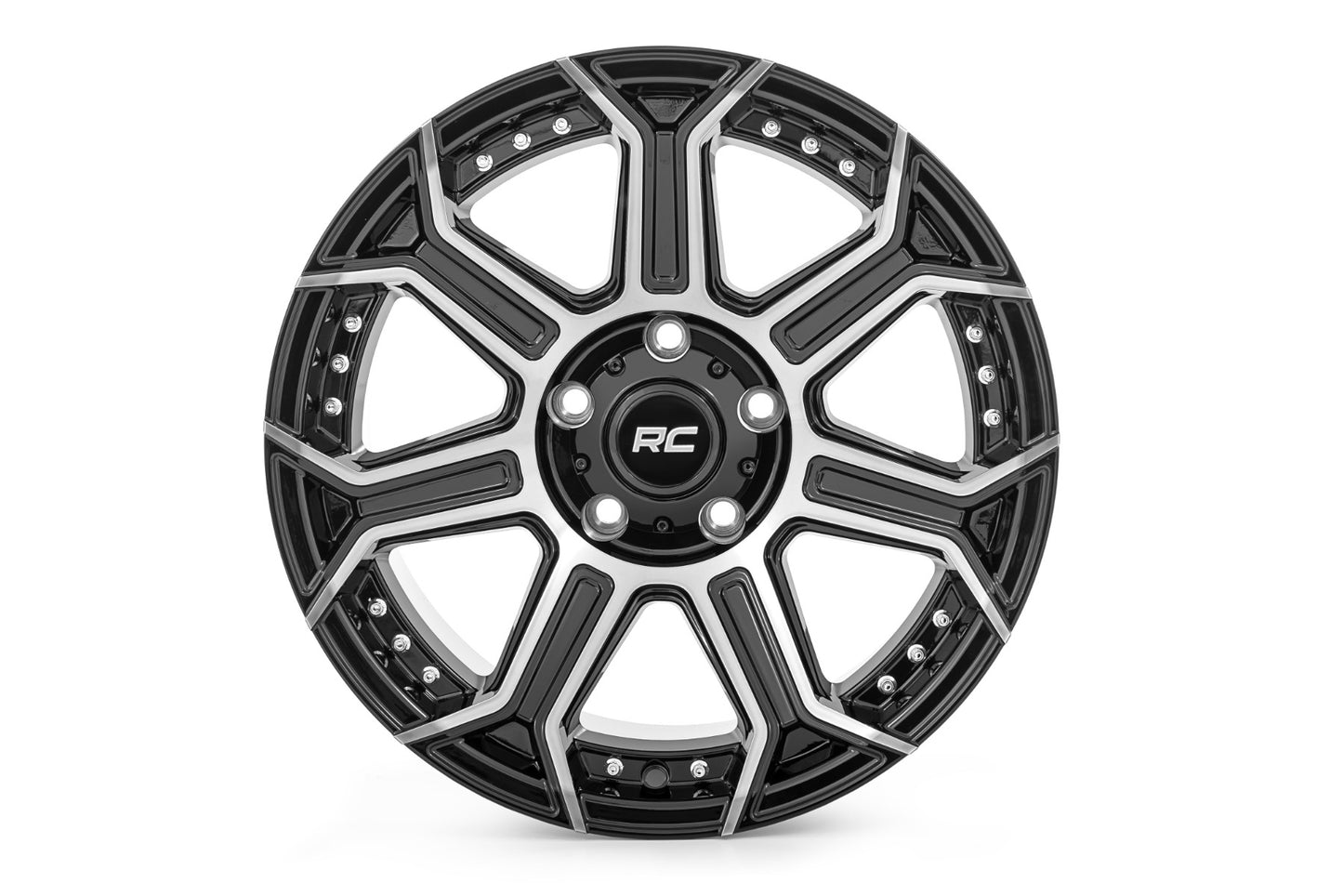 Rough Country 89 Series Wheel | One-Piece | Black Machined Gun Metal | 17x9 | 5x5 |  -12mm