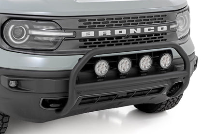 Nudge Bar | w/ Tow Hooks | 20 Inch Black Single Row LED | Ford Bronco Sport 4WD (2021-2024)