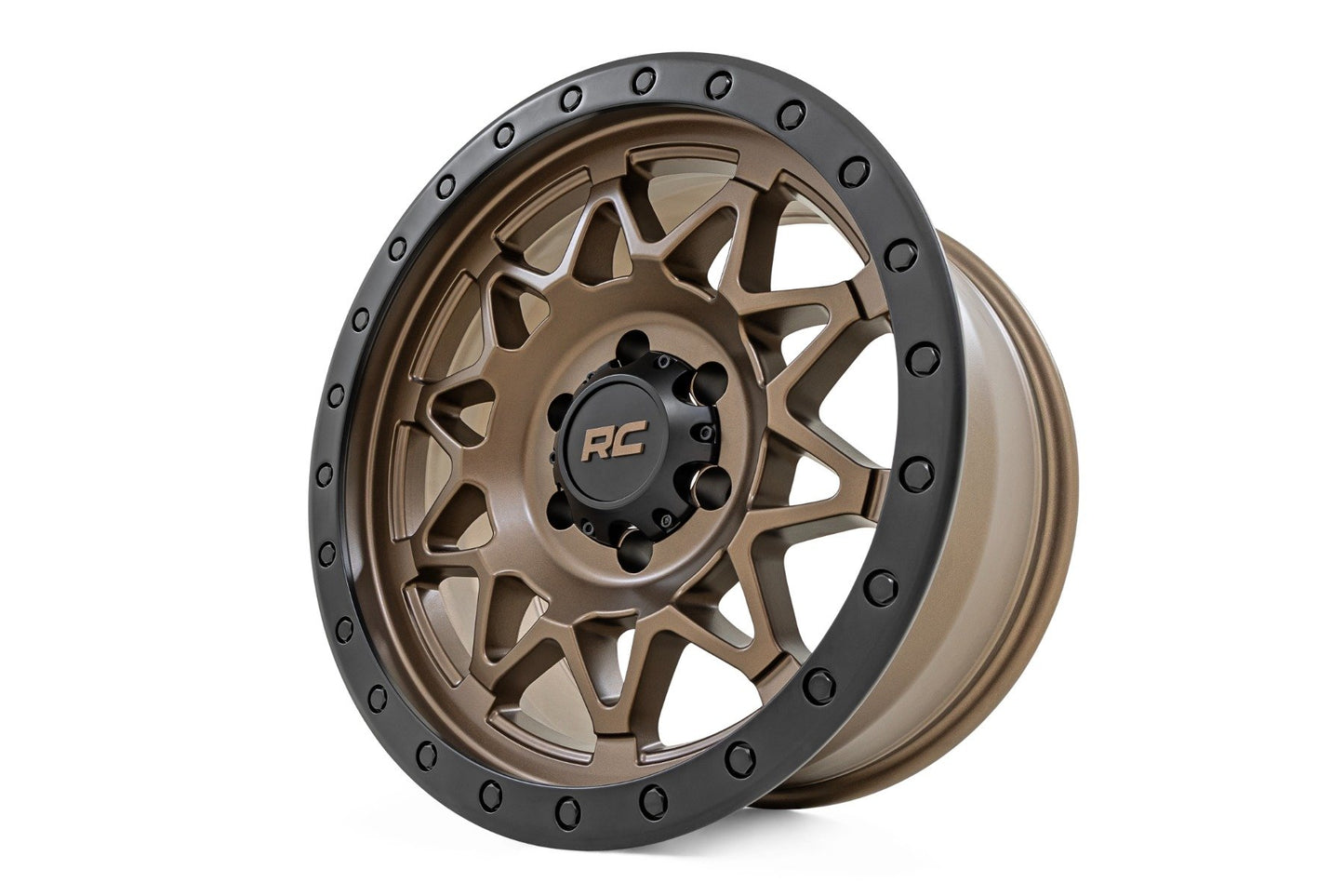 Rough Country 78 Series Wheel | Simulated Beadlock | Bronze/Black | 18x9 | 8x170 | 0mm