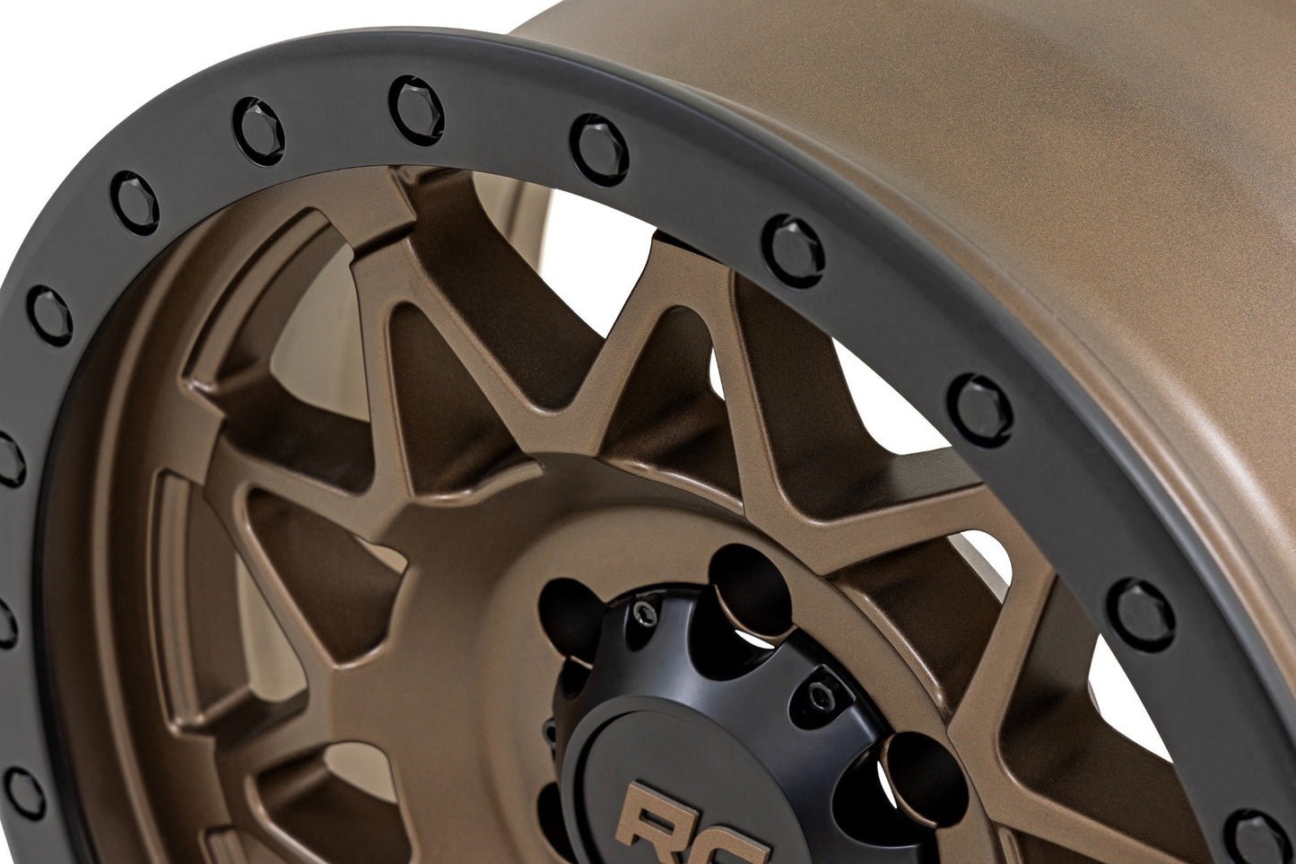 Rough Country 78 Series Wheel | Simulated Beadlock | Bronze/Black | 18x9 | 5x5 | 0mm