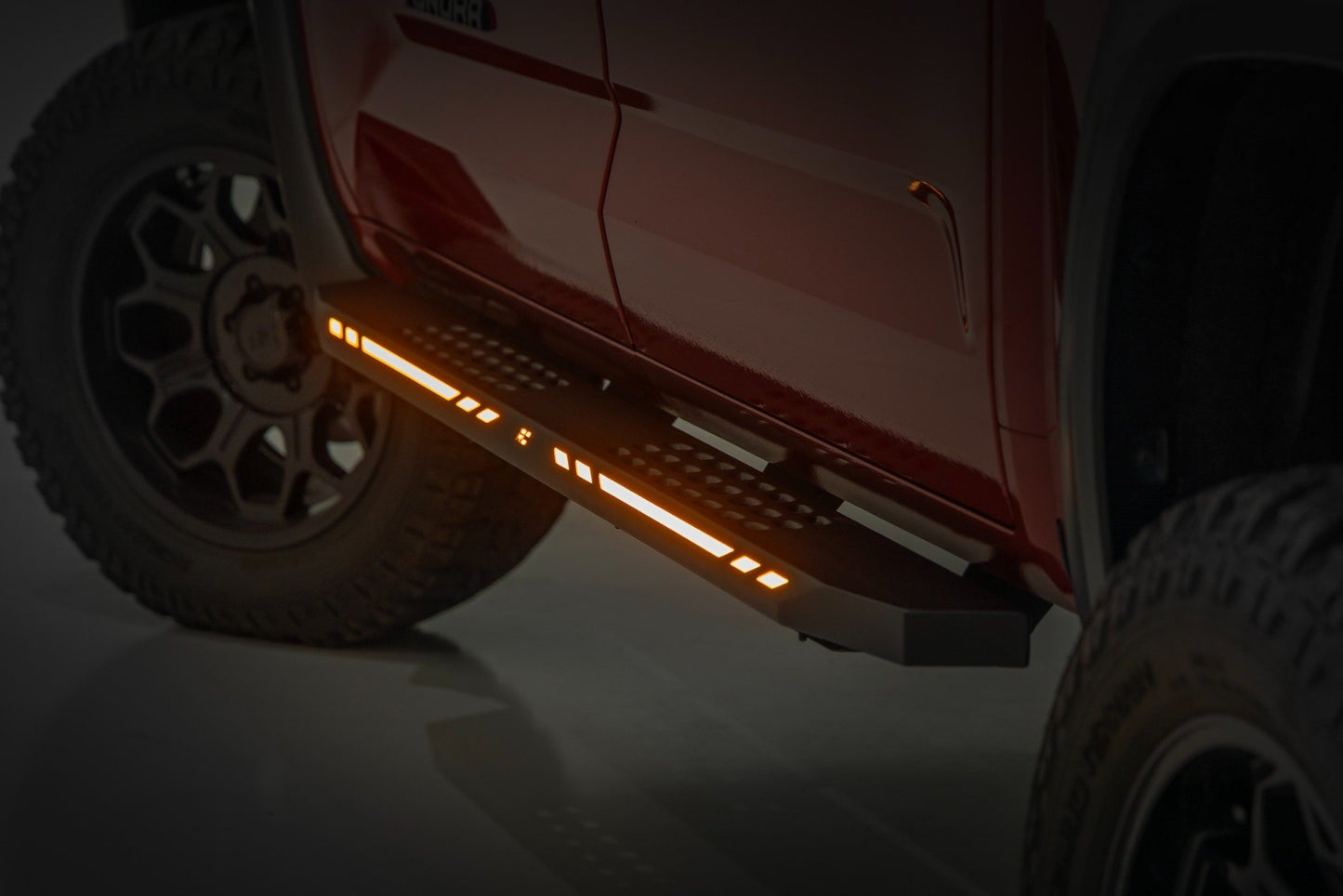 AC2 Running Boards | Amber/White | CrewMax | Toyota Tundra 2WD/4WD (2022-2025)