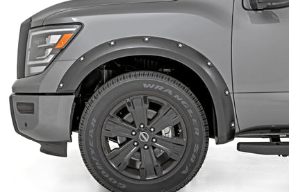 Traditional Pocket Fender Flares | Crew | QAK Glacier White | W/O Emblem | Nissan Titan (17-23)