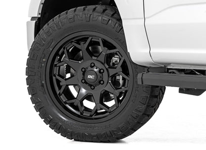 Rough Country 80 Series Wheel | One-Piece | Semi Gloss Black | 20x10 | 5x5 | -19mm