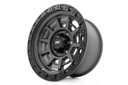 Rough Country 85 Series Wheel | Simulated Beadlock | Gunmetal Gray/Black | 17x9 | 5x5.5 | +0mm