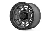 Rough Country 85 Series Wheel | Simulated Beadlock | Gunmetal Gray/Black | 17x9 | 5x5.5 | +0mm