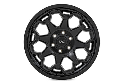 Rough Country 80 Series Wheel | One-Piece | Semi Gloss Black | 20x10 | 6x135 | -19mm