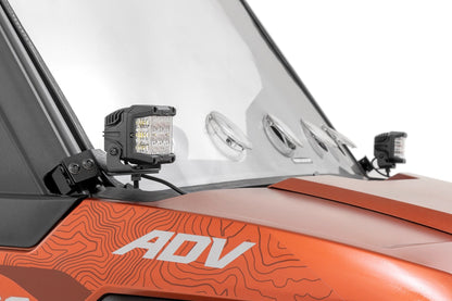 LED Light Kit | Front Mount | 2" Black Pair | Amber DRL | Polaris XPEDITION ADV 5