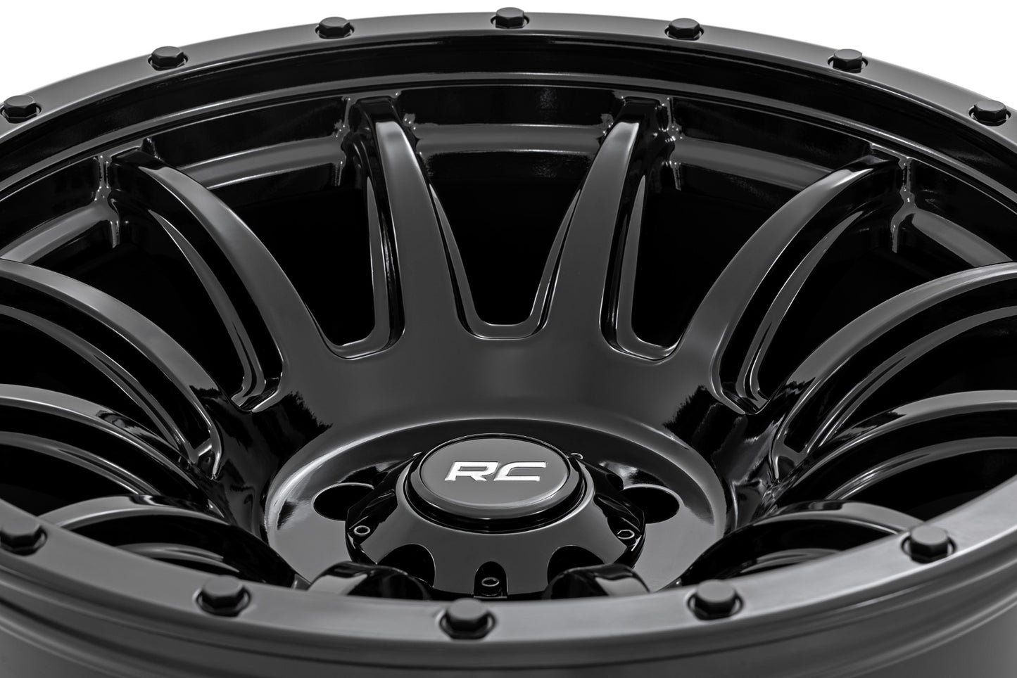Rough Country 90 Series Wheel | One-Piece | Gloss Black | 20x9 | 6x5.5 | -12mm