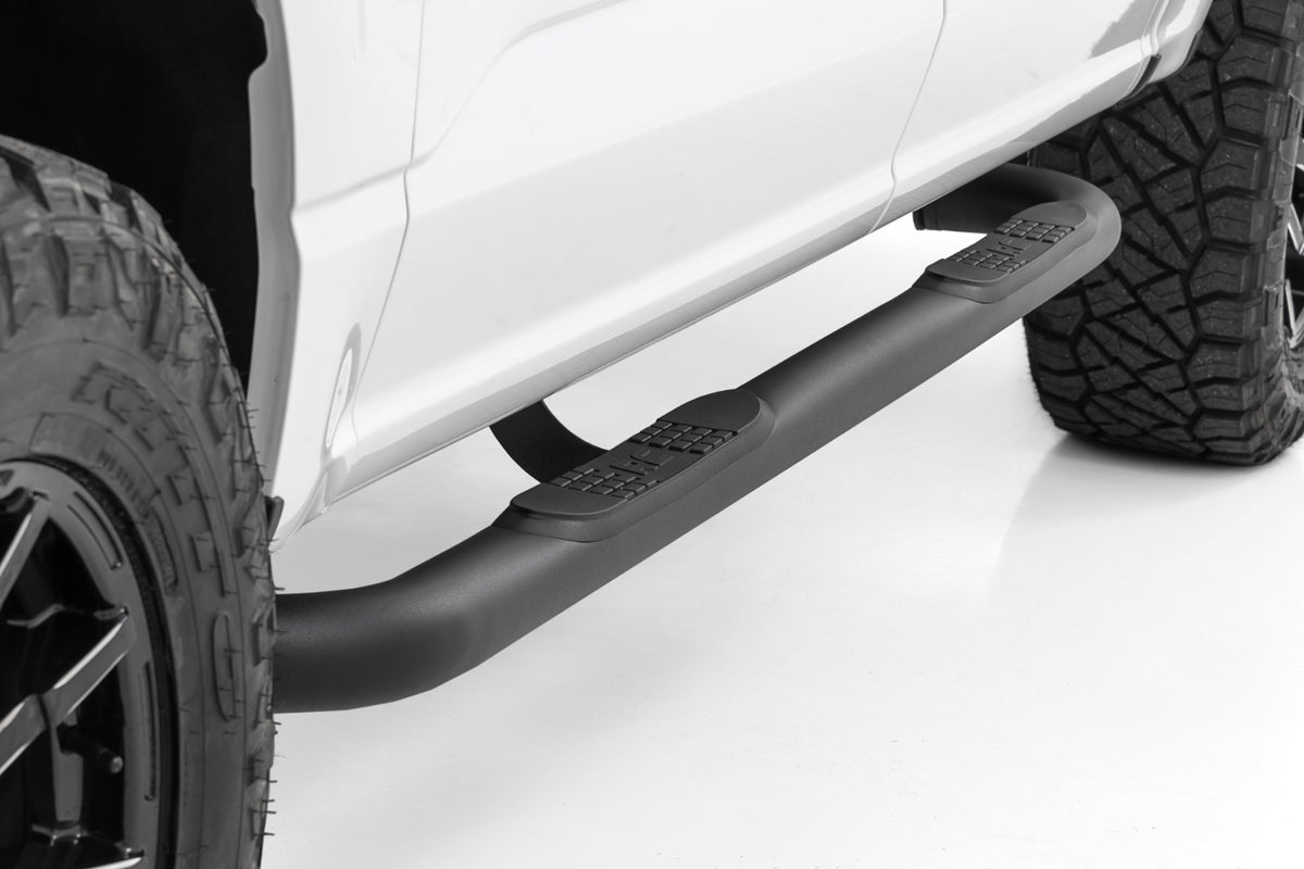 Nerf Steps | 3-Inch Tube | Crew Cab | Ford F-150/Lightning/F-250/F-350/Raptor (15-26)