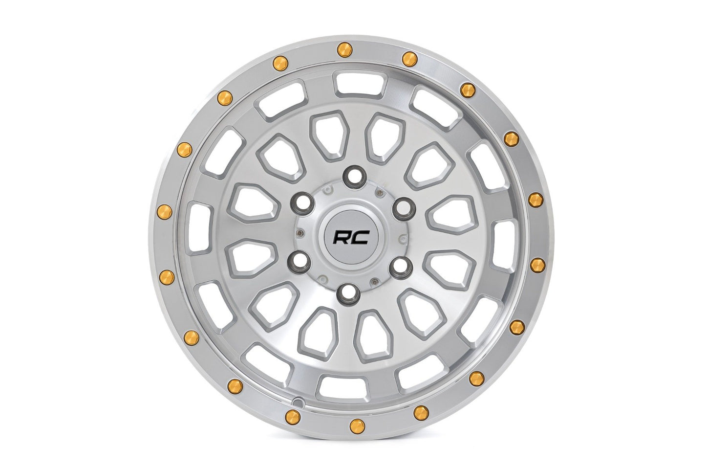 Rough Country 87 Series Wheel | Simulated Beadlock | Full Machine | 17x8.5 | 6x5.5 | +0mm