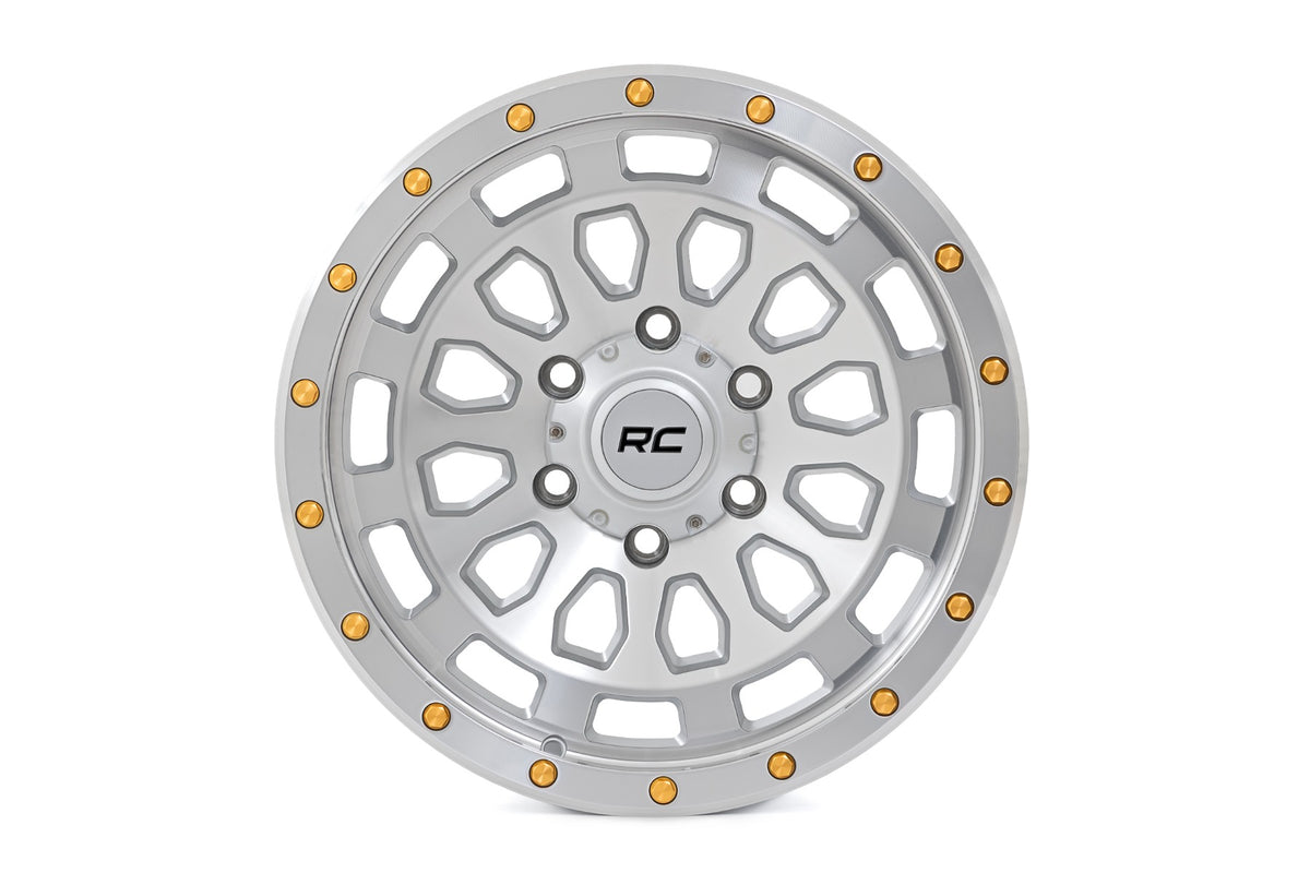 Rough Country 87 Series Wheel | Simulated Beadlock | Full Machine | 17x8.5 | 6x5.5 | +0mm