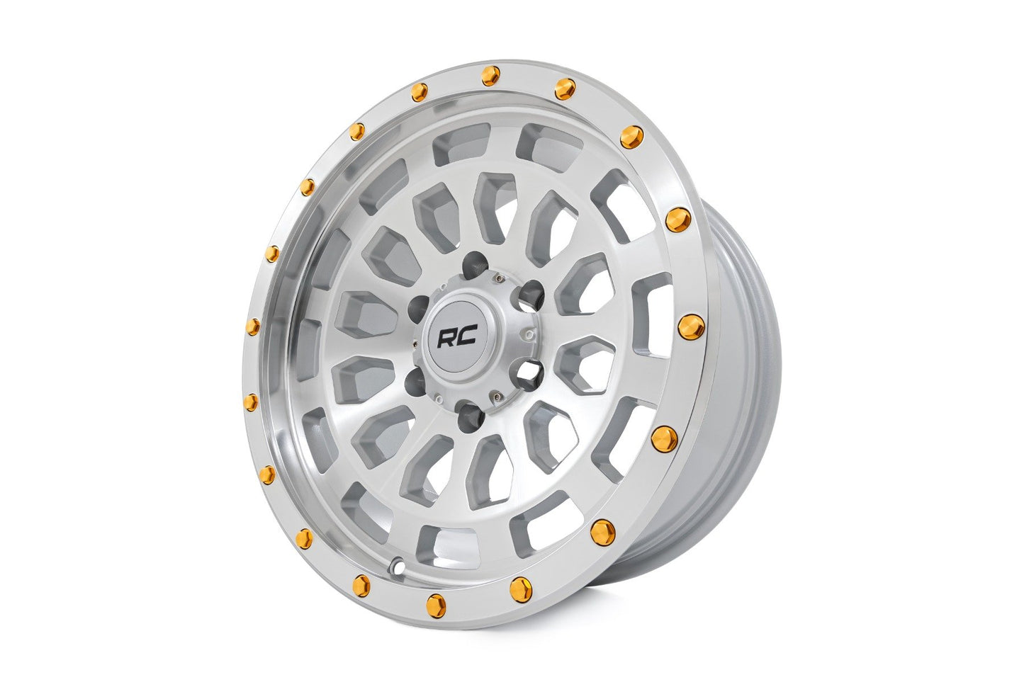 Rough Country 87 Series Wheel | Simulated Beadlock | Full Machine | 17x8.5 | 5x5 | +0mm