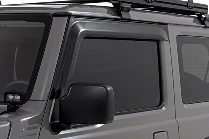 Impact Resistant Side Window Deflectors | Tape On Rain Guard | Suzuki Jimny 3 Door (2018-2026)