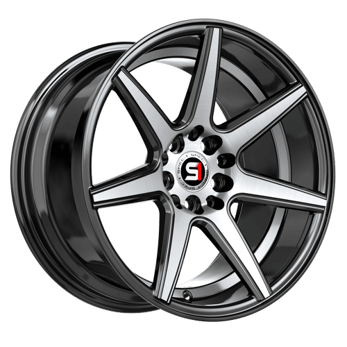 SPEC-1 RACING SP-73BMU Gloss Black Machined / Undercut 18x8 5x114.3/5x120 Wheels | Offset: 38 | Backspace: 6 | Bore: 73.1