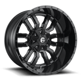 Fuel D596 SLEDGE MATTE BLACK GLOSS BLACK LIP 22x10 8x170 Wheels | Offset: 10 | Backspace: 5.89 | Bore: 125.1