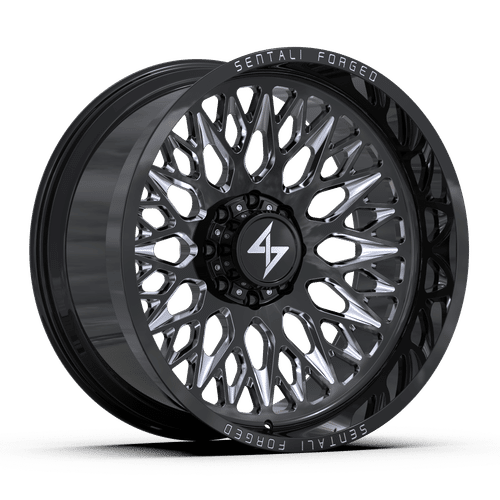 Sentali Forged SF6BM Gloss Black Milled 24x12 8x170 Wheels | Offset: -44 | Backspace: 4.75 | Bore: 125.2