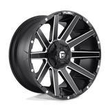Fuel D616 MATTE BLACK MILLED 20x9 8x165.1 Wheels | Offset: 1 | Backspace: 5.04 | Bore: 125.1