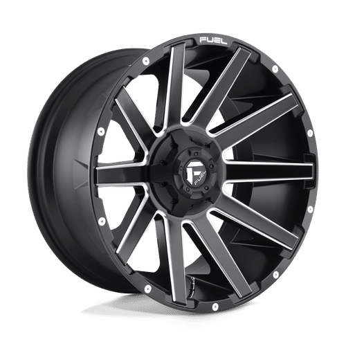 Fuel D616 MATTE BLACK MILLED 20x9 8x170 Wheels | Offset: 1 | Backspace: 5.04 | Bore: 125.1