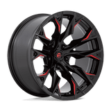 Fuel D823 GLOSS BLACK MILLED WITH CANDY RED 20x10 5x127 Wheels | Offset: -18 | Backspace: 4.79 | Bore: 71.5