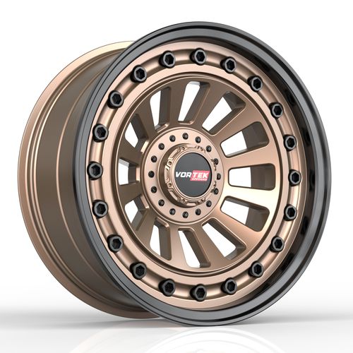 VORTEK VRD-702MBRB Matte Bronze Black Bolts / Lip 20x9.5 6x135/6x139.7 Wheels | Offset: -12 | Backspace: 4.75 | Bore: 106.1