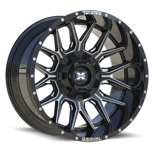 TWISTED OFF-ROAD TW1 Gloss Black Milled 20x9 5x127/5x139.7 Wheels | Offset: 12 | Backspace: 5.5 | Bore: nan