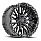 VORTEK VRP-502BDCTR Black Diamond Cut Ring W/ Dark Tint 22x10 6x135/6x139.7 Wheels | Offset: -18 | Backspace: 4.75 | Bore: 106.1