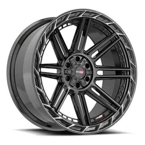 VORTEK VRP-501BDCTR Black Diamond Cut Ring W/ Dark Tint 20x9 5x127/5x139.7 Wheels | Offset: 12 | Backspace: 4.75 | Bore: 78.1