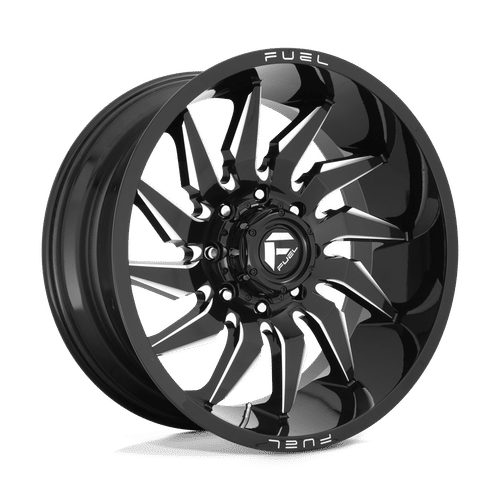 Fuel D744 GLOSS BLACK MILLED 20x9 8x180 Wheels | Offset: 1 | Backspace: 5.04 | Bore: 124.2