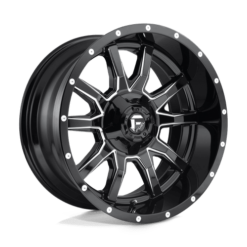 Fuel D627 GLOSS BLACK MILLED 18x9 5x114.3/5x127 Wheels | Offset: -12 | Backspace: 4.53 | Bore: 78.1