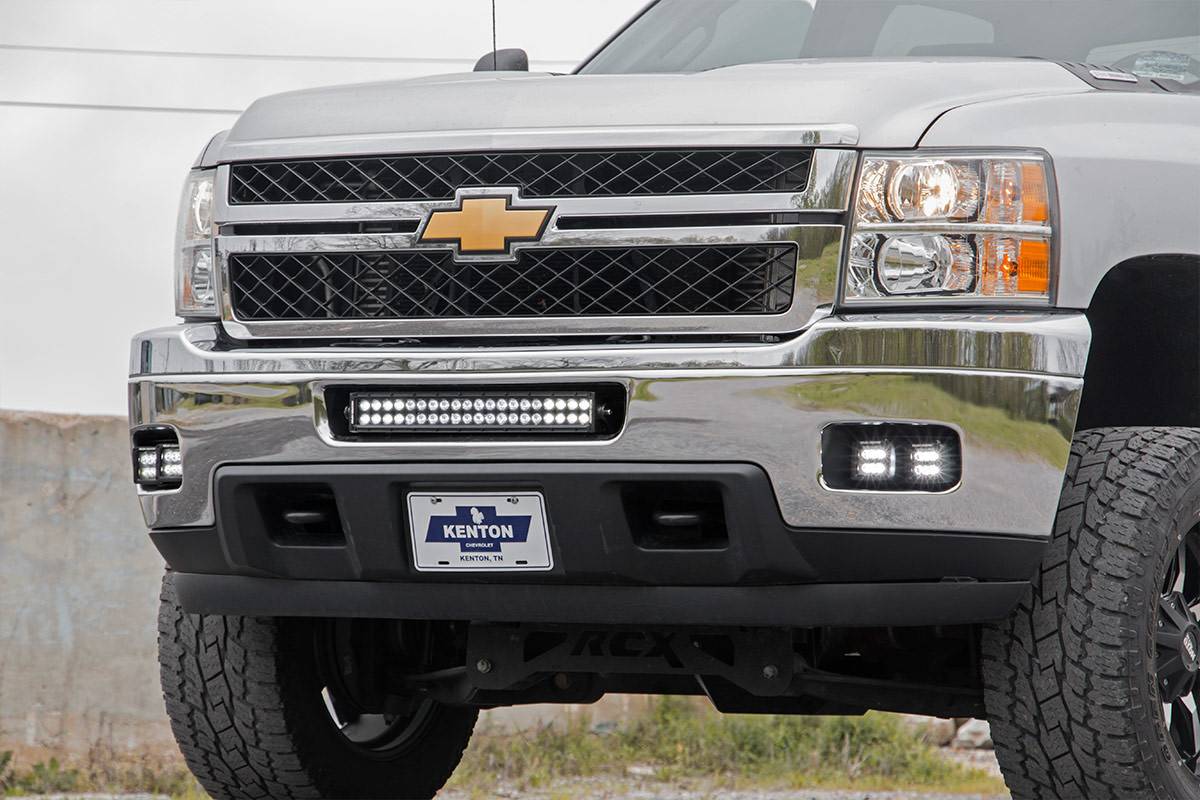 Chevrolet LED Fog Light Kit | Black Series w/ Amber DRL (11-14 Silverado HD)