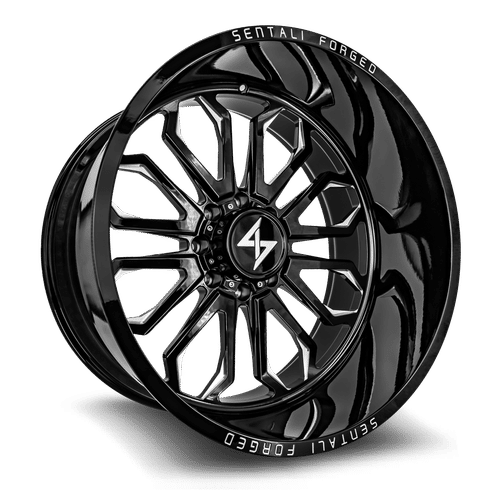 Sentali Forged SF3BM Gloss Black Milled 28x16 5x139.7 Wheels | Offset: -99 | Backspace: 4.5 | Bore: 77.8