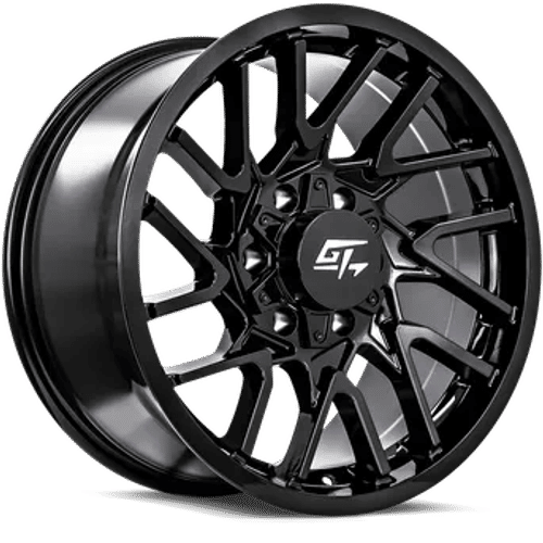 GT OFFROAD Aggression Gloss Black Gloss Black 20x9 8x180 Wheels | Offset: 12 | Backspace: 5.5 | Bore: 125.2