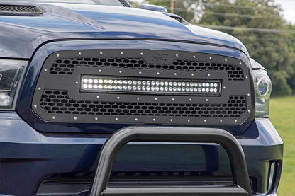 Mesh Grille | 30" Dual Row LED | Black | Amber DRL | Ram 1500 (13-18 & Classic)