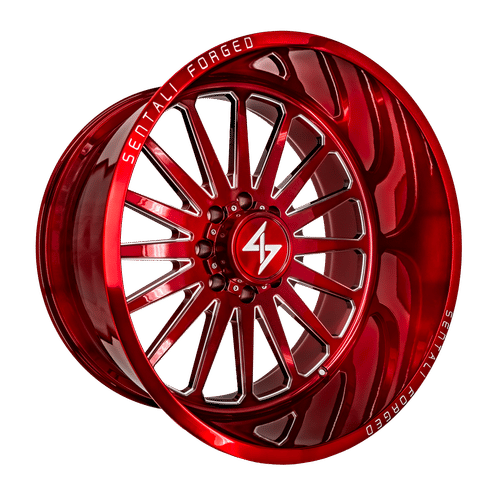 Sentali Forged SF-2 Red Milled 24x12 8x165.1 Wheels | Offset: -44 | Backspace: 4.75 | Bore: 125.2