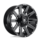 Fuel D615 GLOSS BLACK MILLED 20x9 8x180 Wheels | Offset: 20 | Backspace: 5.79 | Bore: 124.2